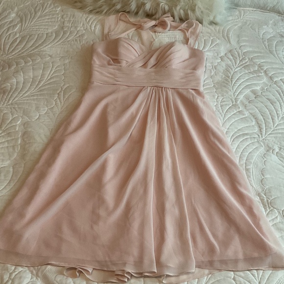 Bill Levkoff dusty rose bridesmaid or formal midi dress - Picture 1 of 12
